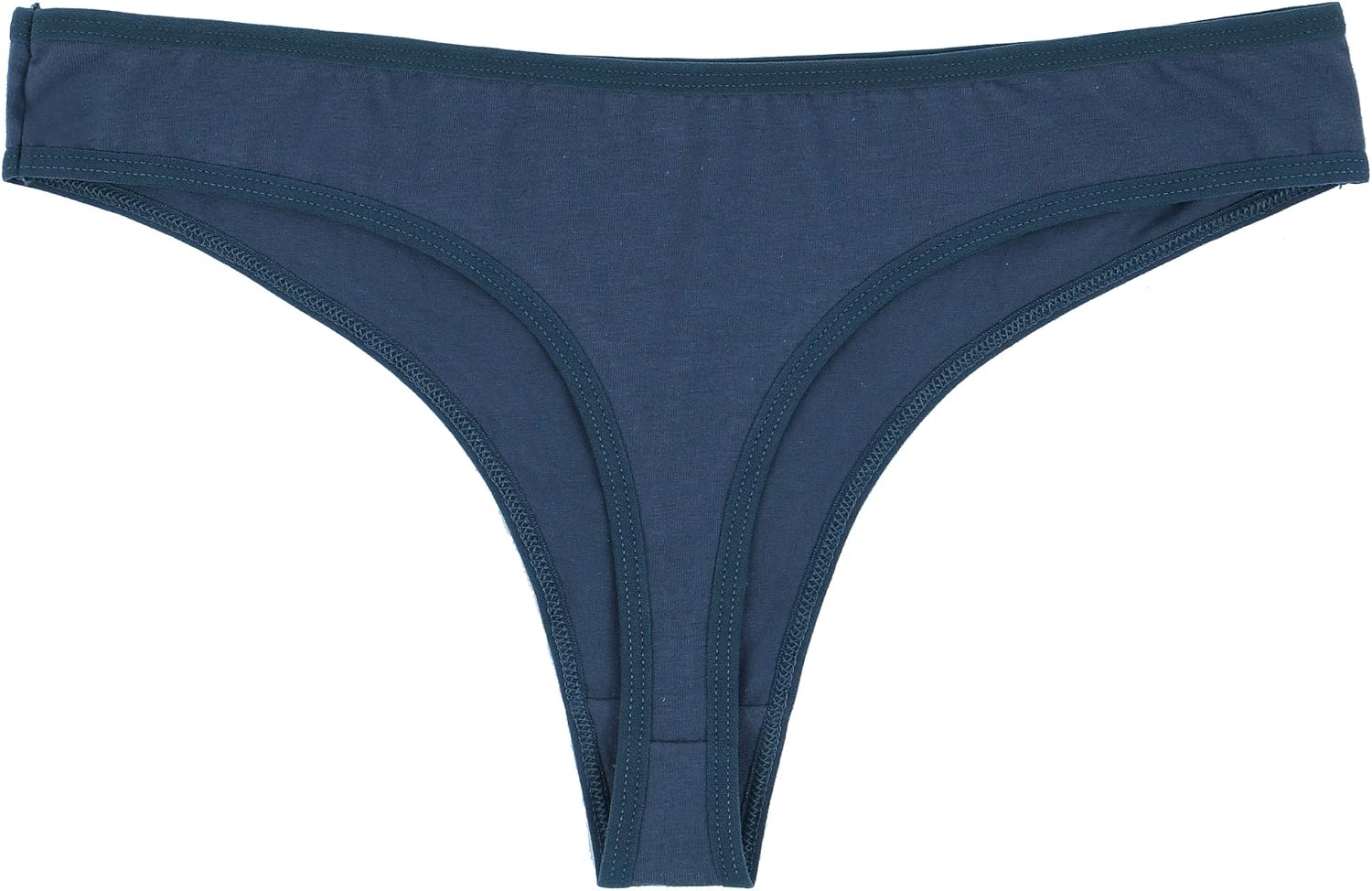 ELACUCOS 6 Pack Medium Women's Thongs Cotton Breathable Panties Bikini Underwear